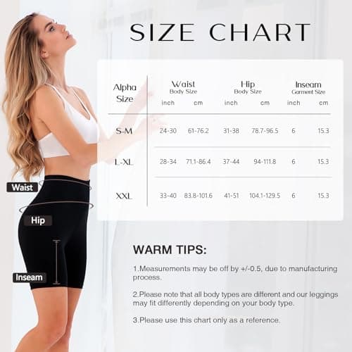 Leafigure 2 Pack Biker Shorts for Women 6" High Waisted Gym Shorts for Yoga Workout view 6