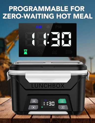 EAST OAK Cordless Electric Lunch Box, Heated Lunch Box for Men with Timer view 2