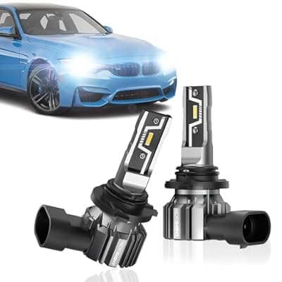 NOVSIGHT 9006 HB4 LED Light Bulbs - 500% 20,000LM Super Brighter 6500K Cool White Light Bulbs, 1:1 Design 50000+ Lifespan, Easy Installation, 9006 HB4 Automotive Fog Lamps, Pack Of 2