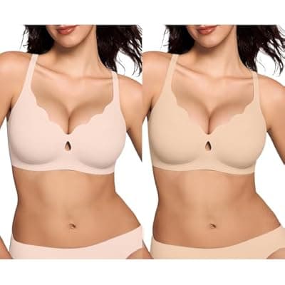 ProKloud Wireless Bras for Women Wave Push Up No Underwire Bralettes Seamless Full Coverage Support Lift Everyday Bra