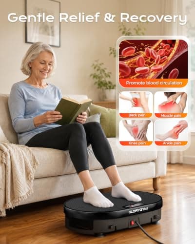 Vibration Plate Exercise Machine for Body Shaker Machine & Weight Loss, Shake Plate with Resistance Bands, 120 Speed Levels, Remote Control, Full Body Workout, Compact Home Gym Equipment view 5