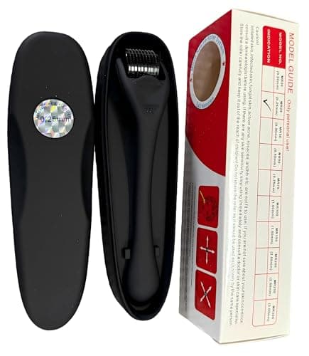 2IN1 Face Derma Rmaroller Rmapen +12Parts Titanium Facial Skin Face Body for Men Women Cosmetic Beauty Instrument #Roller+Pen(Black 2) view 5