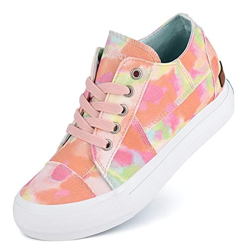 JENN ARDOR Wedge Sneakers for Women Fashion Canvas Shoes Casual Platform Hidden Heel Womens Slip On Sneaker Non Slip Side Zipper — image 1