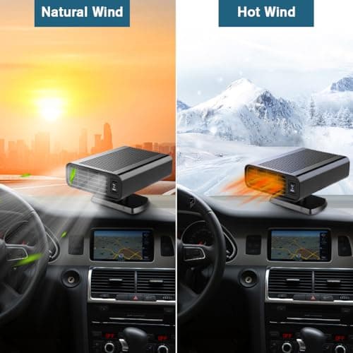 Car Heater-12V Car Heaters forVehicle,150W Car Heater that Plug in Cigarette Lighter,2 in 1 Fast Heating Defrost Defogger view 5