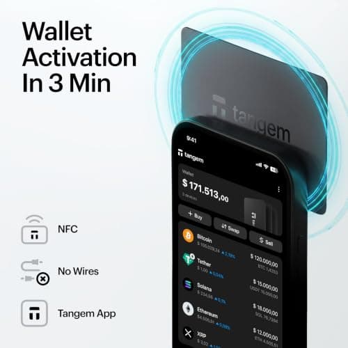 TANGEM Crypto Wallet Pack of 3 – Trusted Cold Storage Hardware Wallet | 100% offline; Bitcoin, Ethereum, NFTs & altcoins; No seed phrase; NFC; Pack of 3, Self custody wallet view 2