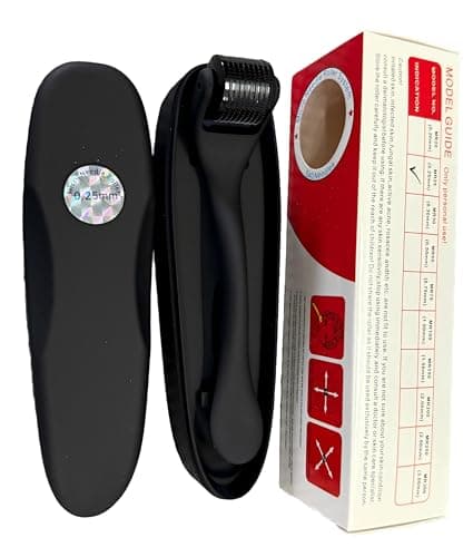 2IN1 Face Derma Rmaroller Rmapen +12Parts Titanium Facial Skin Face Body for Men Women Cosmetic Beauty Instrument #Roller+Pen(Black 2) view 3