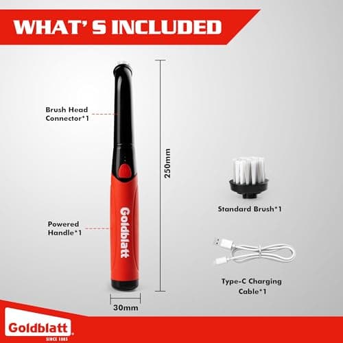 Goldblatt Cordless Electric Spin Scrubber, Power Scrubber with Battery Indicator Light, Waterproof Electric Cleaning Brush for Grout, Tile, Bathroom, Kitchen, Tub Cleaning view 2