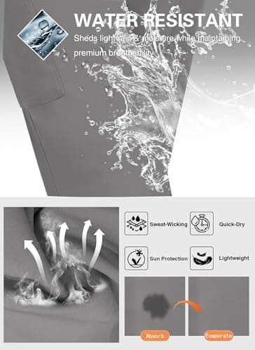 TOIUUI Womens Lightweight Cargo Pants Water Resistant Quick Dry UPF 50+ Elastic Waist Hiking Work Travel Zipper Pockets view 4