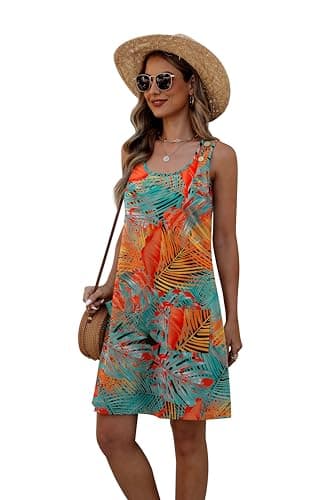 WEESO Summer Dresses for Women Tank Casual Sleeveless Casual Mini Fashion Beach Vacation Dresses with Pockets view 4