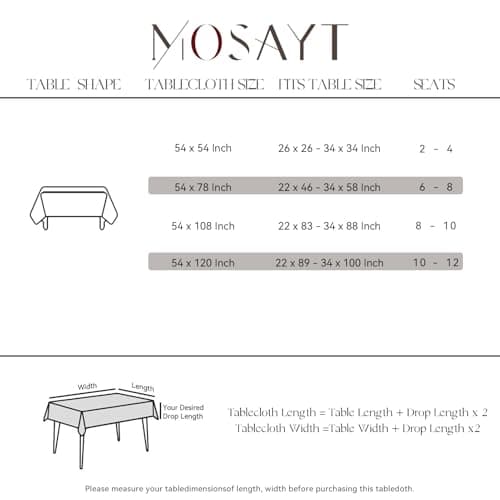 MOSAYT Rectangle Vinyl Tablecloth, 100% Waterproof Buffalo Gingham Plastic Table Cloth, Heavy Duty Wipeable Table Covers for Picnic, Outdoor, Camping - 54 x 78, Red view 3