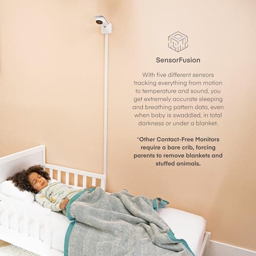 Miku Pro Smart Baby Monitor with Camera, Track Live Breathing with No Wearable, Real-Time Alerts, Sleep Analytics, 1080p Wi-Fi Video, Night Vision, and 2-Way Audio, Wall Mount & Floor Stand Included view 6