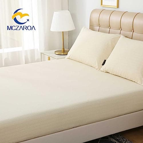 Grounding Sheets King Size, 20% Silver Fiber + 80% Organic Cotton, Conductive Fitted Grounded Bed Sheet with Deep Pocket for Bed & Sleeping (White, 78"x80"x15") view 4