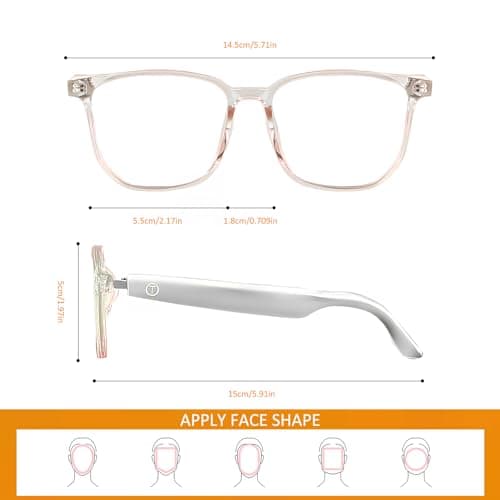 Oluote AI Translation Smart Glasses Bluetooth Headphone Glasses with 110+Translation Wireless Music&Calls Blue Light-blocking view 6