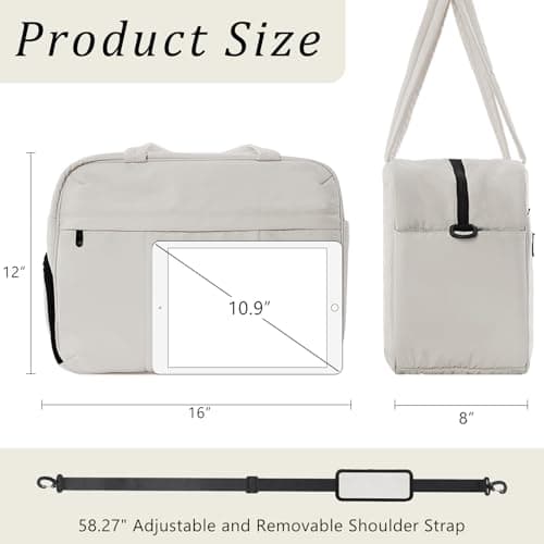 U+U Gym Bag for Women, Duffle Bag with Shoe Compartment Travel Carry on Weekender Bag, Personal Item Travel Bag for Overnight, Water Resistant view 4