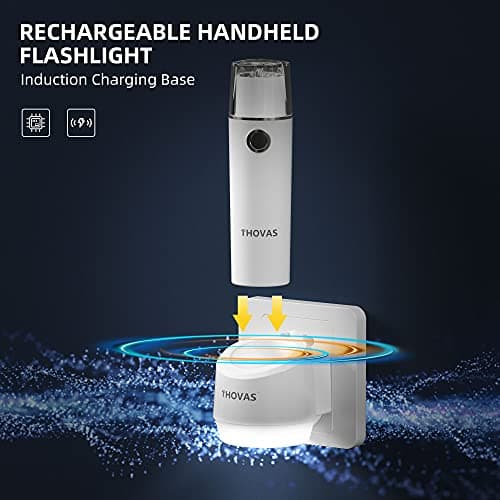 THOVAS Emergency LED Flashlight, Power Failure Light, Plug-in Flashlight for Home, Rechargeable Power Failure Flashlights, Handheld Lights Perfect for Hurricane, Survival Kits Emergencies 3 Pack view 6