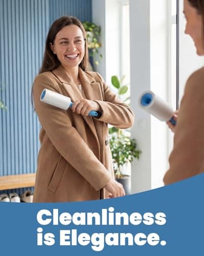 POPCHOSE Lint Rollers for Pet Hair Extra Sticky,600 Sheet Extra Sticky Lint Rollers for Pet Hair,3 Handles & 6 Sticky Rolls,Dog Cat Hair Remover for Clothes,Furniture,Couch,Lint Roller for Clothes view 3