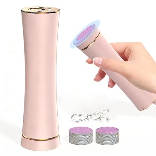 VISDOLL 2026 Upgraded Electric Foot Callus Remover, 3-Speed Ergonomic Rechargeable Pedicure Tool for Dry Skin, Cracked Heels, Dead Skin & Calluses, 20 Disposable Sandpaper Discs - Pink — image 1