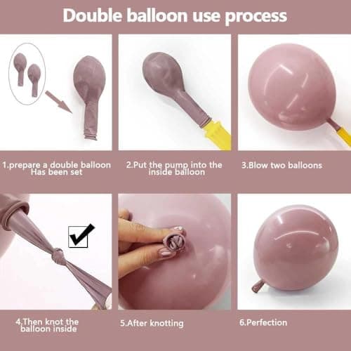 Pink Brown Balloon Arch Kit Double Stuffed Dusty Rose Pink Tan Sand White Mauve Balloon Garland for Birthday Cowgirl Baby Shower Bridal Wedding Western Boho Neutral Bear Party Decoration view 5