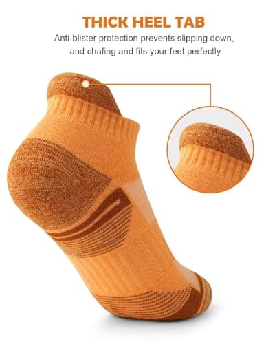 Etmdoeve Womens Ankle Running Socks Cushioned Anti-Blister Comfort Athletic Socks (5 Pairs) view 5