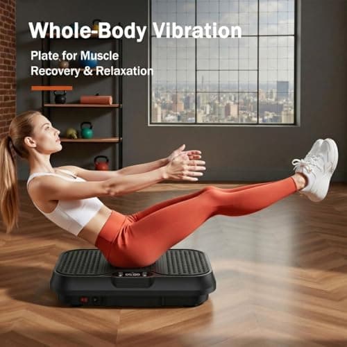 Vibration Plate Exercise Machine, Compact Vibrating Plate for Lymphatic Drainage, Vibration Plates for Weight Loss for Women Men, 400 Lbs Capacity Shake Plate Full Body Workout Machine for Home Gym view 5