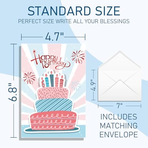 14 Pack 3D Handmade Birthday Cards Bulk with Envelopes, Unique Greeting Cards for Women & Men, 4.7×6.8 Inch, Gold Foil, Glitter, Happy Birthday Cards with Printed Messages – For Friends, Family, Coworkers view 2