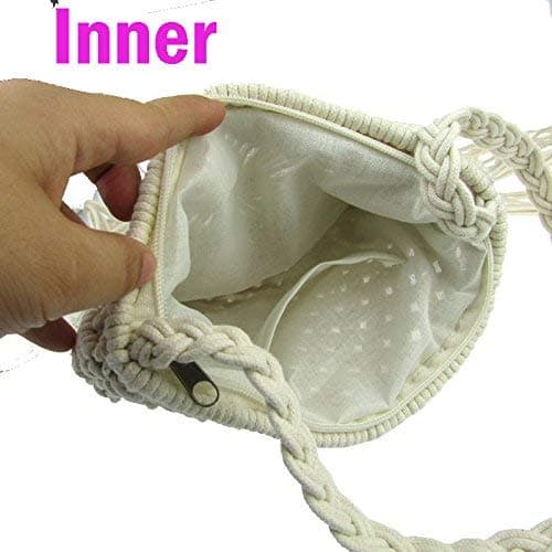 Donalworld Women Tassel Shoulder Bag Bohemian Beach Crochet Messenger Bags view 5