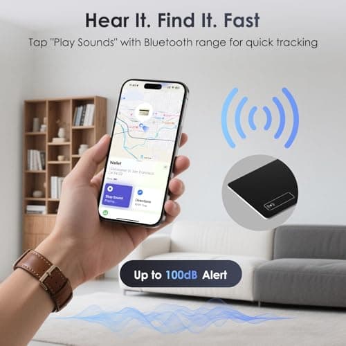 Wallet Tracker Card (iOS Only) - 0.07in Slim, Compatible with Apple Find My, Bluetooth Tracker Smart Tracking Card Wallet Finder, IP68 Waterproof, Item Locator for Luggage Tags, Passports, Purse view 5