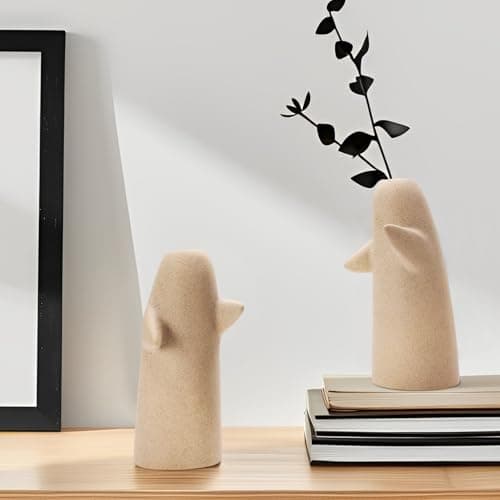 for Him – Embrace Ceramic Vase Set of 2, Clay Hugging Design Flower Vase, Minimalist Romantic Home Decor for Anniversary & Love Gifts view 5