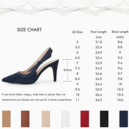 Coutgo Women's Pointed Toe High Heels Slingback Bowknot Formal Pumps Dress Shoes view 6