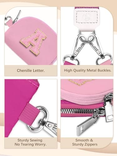 LIMKRIAN Initial Wristlet Wallet for Women,Small Dual Pouch Wristlet,Personalised Keychain Wallet,Mini Zip Around Coin Pouse view 5