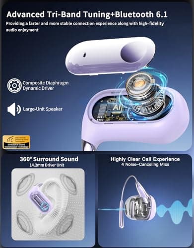 AI Translation Earbuds Real Time,164 Languages Translator Earbuds,96H Audifonos Traductores Inglés Español,Bluetooth 6.1 translating earbuds 5-in-1 Translator Device for Travel Business Learning view 6