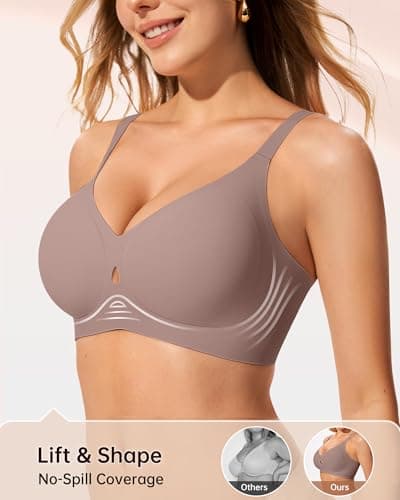 LetsJoli Wireless Bras for Women No Underwire Jelly Bras Seamless Push Up Full Coverage Bralettes Comfortable Everyday Bra view 3