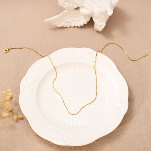 BAYLAY Gold Chain Necklace for Women - 18K Gold Plated Necklace Chain Dainty Gold Necklace for Women Gold Chain Gold Necklace Gold Jewelry Gifts Size 16/18/20/22/24/26 Inch view 5