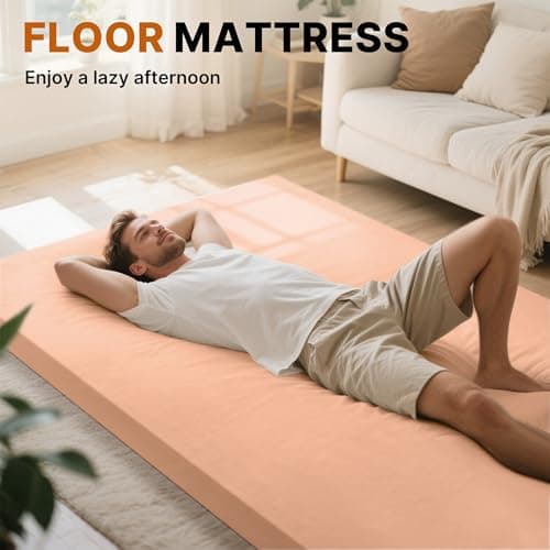 GAIALOOP Floor Memory Foam Car Camping Bed Glamping Roll Up Futon Mattress, Japanese Floor Sleeping Mat Camp Cot Mattress Pad Travel Guest Side Sleepers [Cot: 72 * 24 * 3''] view 5