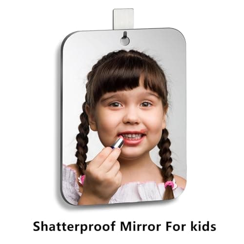 JEIAKONJI 2 Pack Shower Mirror for Shaving, Shower Mirror for Shaving Men(Lager 10.7 x 8 Inch); Small Wall Mirrors for Showers, Shatterproof Plexiglass Makeup Mirrior, Travel Camping Showers Mirrors view 6