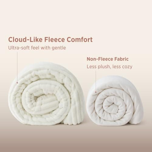 Bedsure Fluffy Comforter Set Queen Size, Cream White, 3 Piece view 2