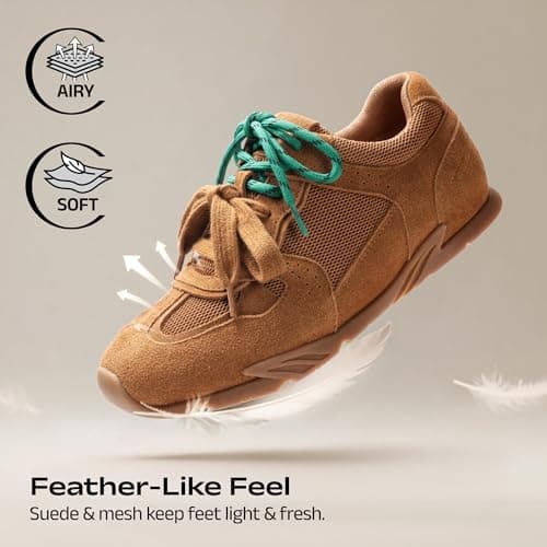 DREAM PAIRS Women's Retro Lace Up Sneakers, All-Day Comfort Lightweight Non Slip Casual Fashion Walking Trainers Shoes view 6