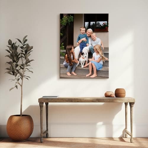 Personalized Photo Canvas Wall Art, Custom Canvas Prints with Your Photos,Ready to Hang, Ideal Housewarming Wedding Birthday Gift for Family Friends (VERTICAL PHOTO, 24" L x 18" W) view 2