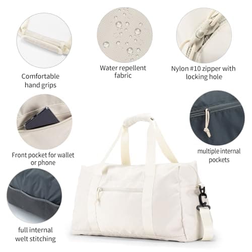 Travel Duffle Bag,Sport Gym Bag for Men And Women with Wet Pocket,Weekender Bag Carry On Tote Bags for Airplane view 6