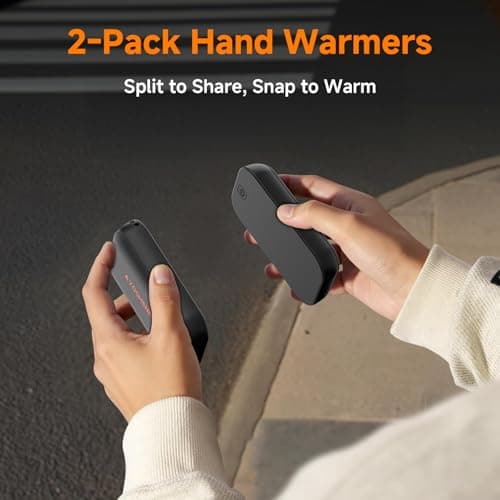 Hand Warmers Rechargeable, Electric Hand Warmer Reusable, Slim Pocket Heater Handwarmers,Gifts for Men, Women Christmas Outdoor/Indoor/Golf/Camping/Hunting Essentials(2 Packs) view 4