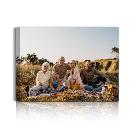 Personalized Photo Canvas Wall Art, Custom Canvas Prints with Your Photos,Ready to Hang, Ideal Housewarming Wedding Birthday Gift for Family Friends (HORIZONTAL PHOTO, 16" L x 12" W) — image 1