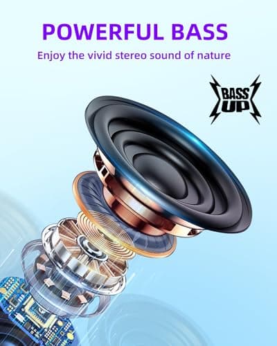 AIMUZIKEER Wireless Earbuds A8 PRO Bluetooth Earbud & in-Ear Headphones Deep Bass Clear Call, IPX7 Waterproof Ear Buds Wireless Earphones, 36Hrs Playtime Compatible with Samsung TV Phone Android view 2