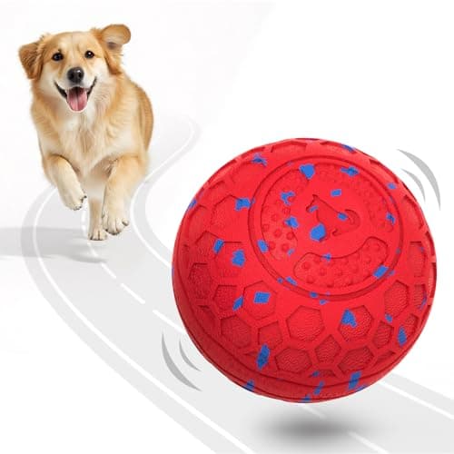 Fsitego Dog Balls: Interactive Dog Ball Auto Rolling - Interactive Dog Toys for Aggressive Chewers - Bouncy & Throwable, Type-C Rechargeable, Washable, for Small & Medium & Large Dogs – Red — image 1