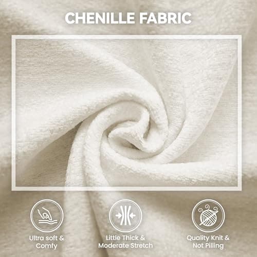 108'' Comfy Chenille Boneless Couch, Oversized Modular Sectional 3 Seater Sofa, Modern Deep Seat Corner Cloud Compressed Couch, No Assembly Sleeper Sofa with Chaise for Living Room, Beige view 5