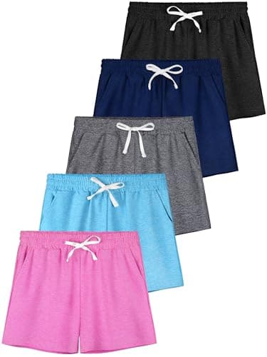 QWE 5 Pack Girls Shorts