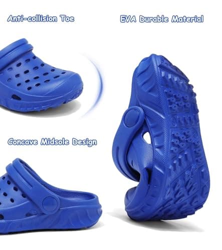 Pisumg Kids Garden Clogs Toddler Slip on Slides Sandals Boys Girls Summer Beach Pool Outdoor Water Shoes Slippers view 4