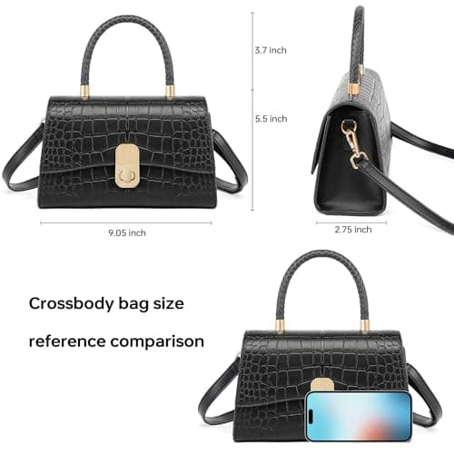 Goinsound Top Handle Handbags for Women Small Satchel Crossbody Bag Designer Purse with Detachable Strap view 4