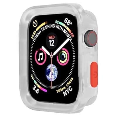 SDOCEBF Slim Flexible TPU Shockproof Watch Bumper, Rugged Case for Apple Watch Series 9/8/7/6/5/4/SE3/2/1 44mm/45mm, Gift-Ready for Every Celebration, Clear