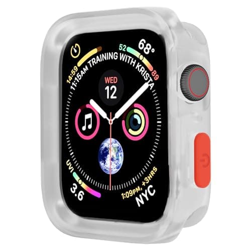 SDOCEBF Slim Flexible TPU Shockproof Watch Bumper, Rugged Case for Apple Watch Series 9/8/7/6/5/4/SE3/2/1 44mm/45mm, Gift-Ready for Every Celebration, Clear — image 1