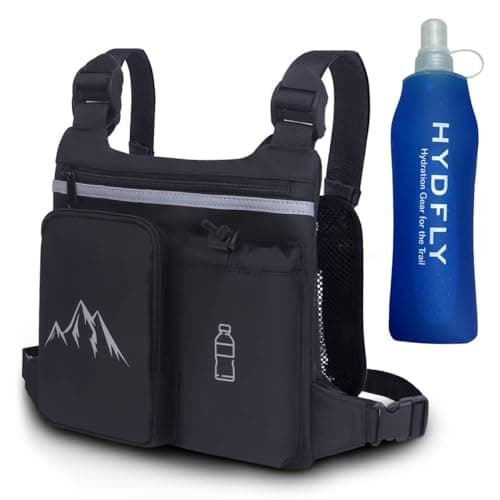 KINGSLONG Chest Pack Running Vest with Hydration Bottle, Reflective Gear Sport Chest Bag for Men Women — image 1